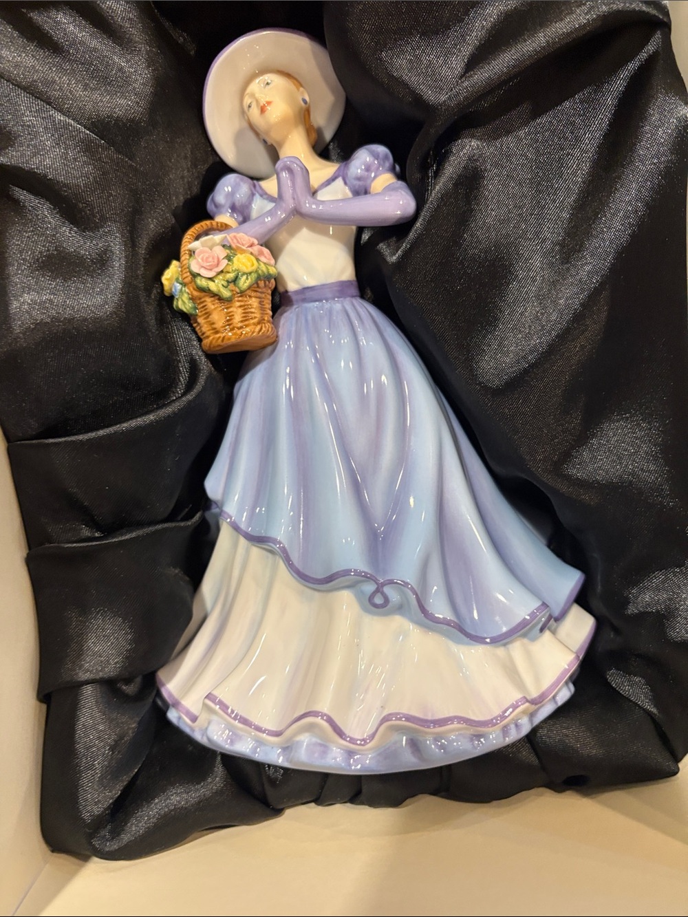 Royal Doulton Porcelain Figurine - Pretty Ladies Happy Birthday 2011 accent.